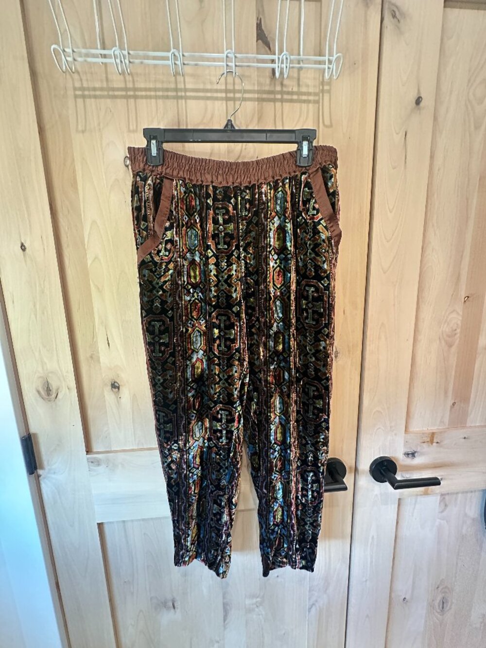 Anthropologie Elevenses Vintage Inspired Velvet Joggers